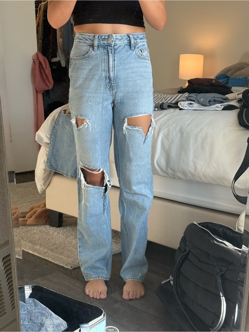 Pacsun Ripped High-Rise 90s boyfriend Jeans - Women